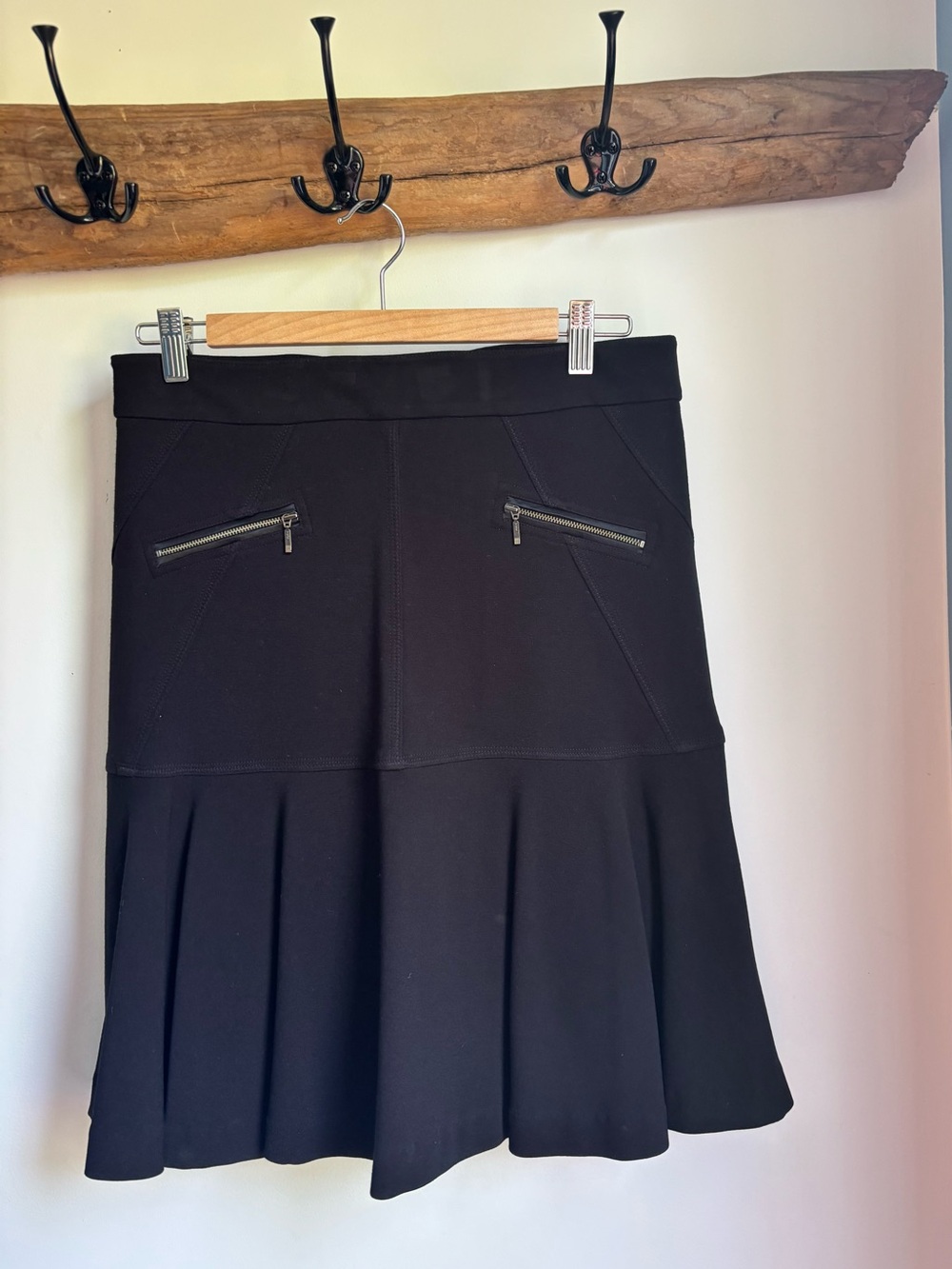 Nougat London Black A-Line Skirt with Zip Pockets